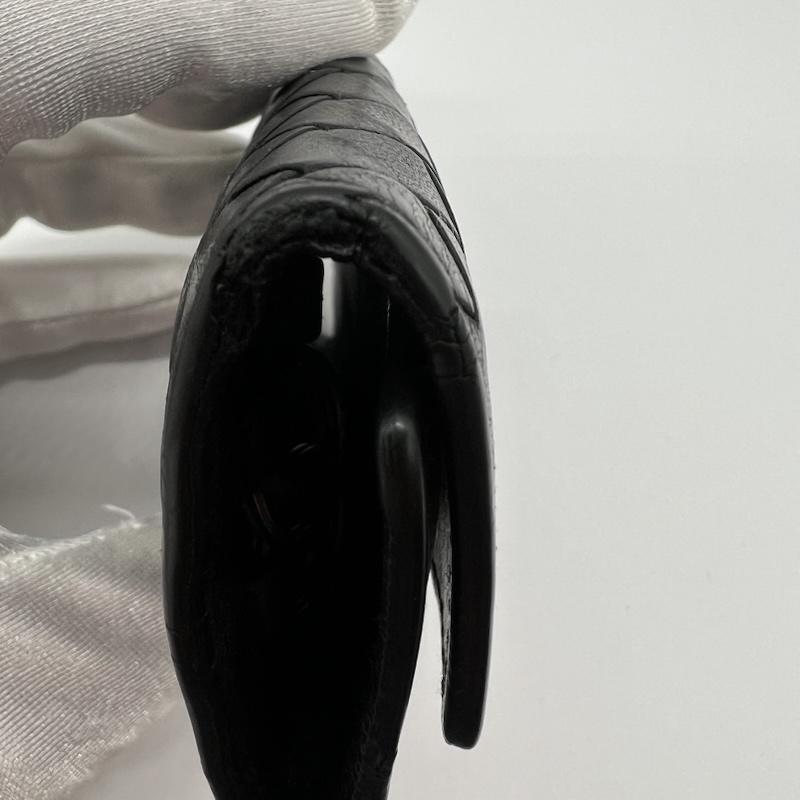 ボッテガヴェネタ BOTTEGA VENETA キーケース キーケース イントレチャート 編み込み レザー キーケース - 黒 / ブラック / black メンズ USED 古着 中古 50160123
