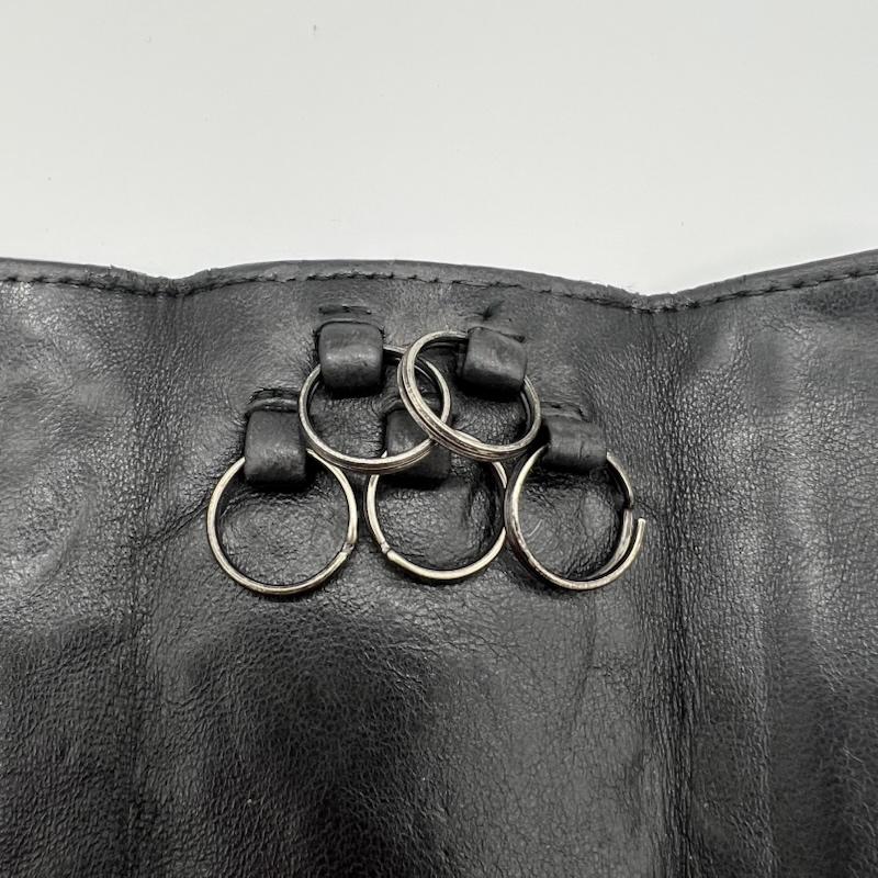 ボッテガヴェネタ BOTTEGA VENETA キーケース キーケース イントレチャート 編み込み レザー キーケース - 黒 / ブラック / black メンズ USED 古着 中古 50160123