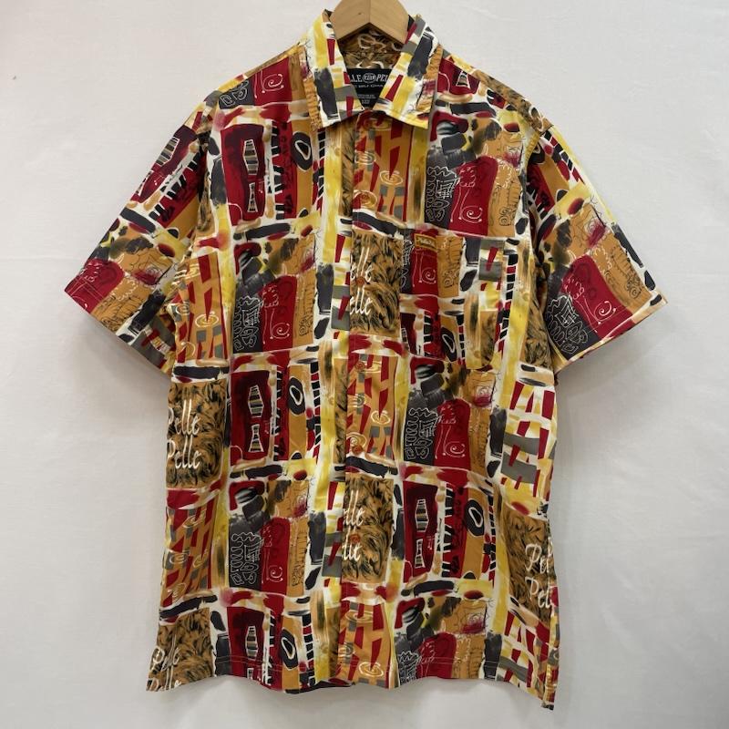 ペレペレ PELLEPELLE シャツ、ブラウス 半袖 90s 00s 総柄 半袖 シャツ XL 赤 / レッド / red X 黄 / イエロー / yellow X 橙 / オレンジ / orange X 黒 / ブラック / black X 茶 / ブラウン / brown メンズ USED 古着 中古 50160129