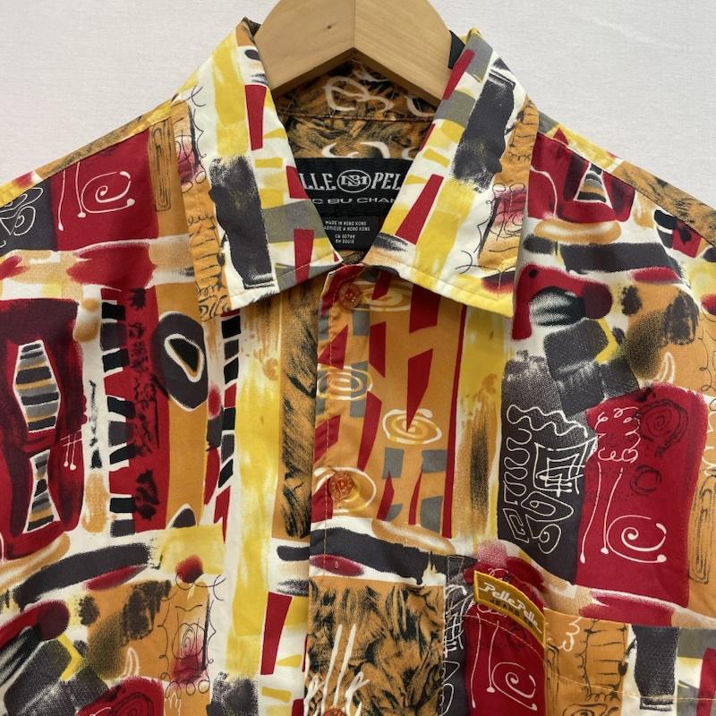 ペレペレ PELLEPELLE シャツ、ブラウス 半袖 90s 00s 総柄 半袖 シャツ XL 赤 / レッド / red X 黄 / イエロー / yellow X 橙 / オレンジ / orange X 黒 / ブラック / black X 茶 / ブラウン / brown メンズ USED 古着 中古 50160129