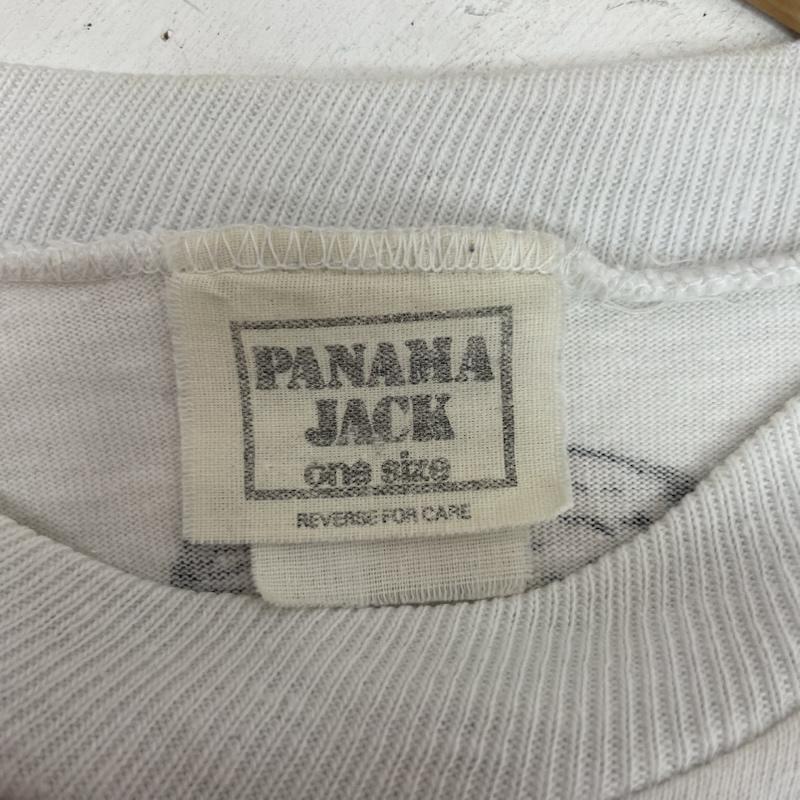ヴィンテージ VINTAGE Tシャツ 半袖 80s 90s USA製 Panama Jack パナマジャック グラフィック プリント Tシャツ one 総柄 X キャラクター 白 / ホワイト / white メンズ USED 古着 中古 50160130