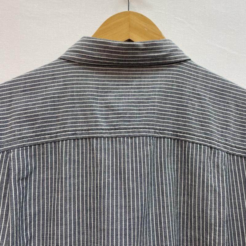 パタゴニア patagonia シャツ、ブラウス 長袖 オーガニックコットン 長袖 ストライプ シャツ M ストライプ 灰 / グレー / gray X 白 / ホワイト / white メンズ USED 古着 中古 50160132