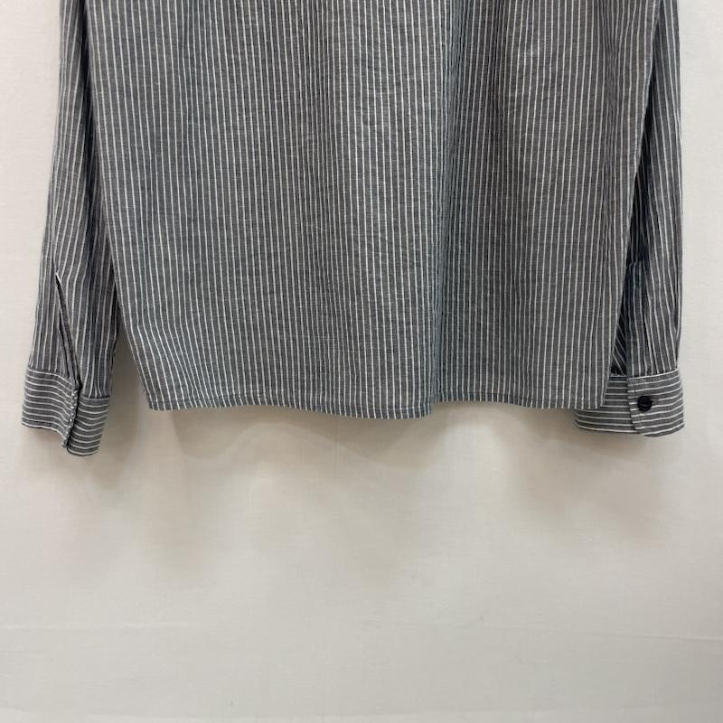 パタゴニア patagonia シャツ、ブラウス 長袖 オーガニックコットン 長袖 ストライプ シャツ M ストライプ 灰 / グレー / gray X 白 / ホワイト / white メンズ USED 古着 中古 50160132