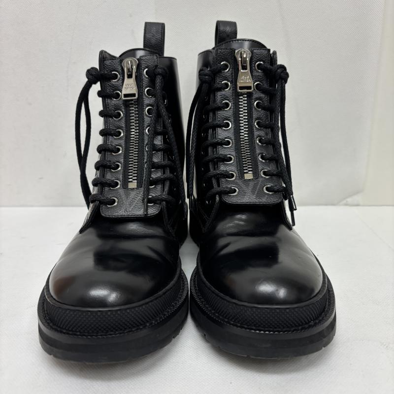 ルイヴィトン LOUIS VUITTON ブーツ 一般 アイスライン アンクルブーツ モノグラム LVサイドプリント US：5.5 黒 / ブラック / black メンズ USED 古着 中古 50160139