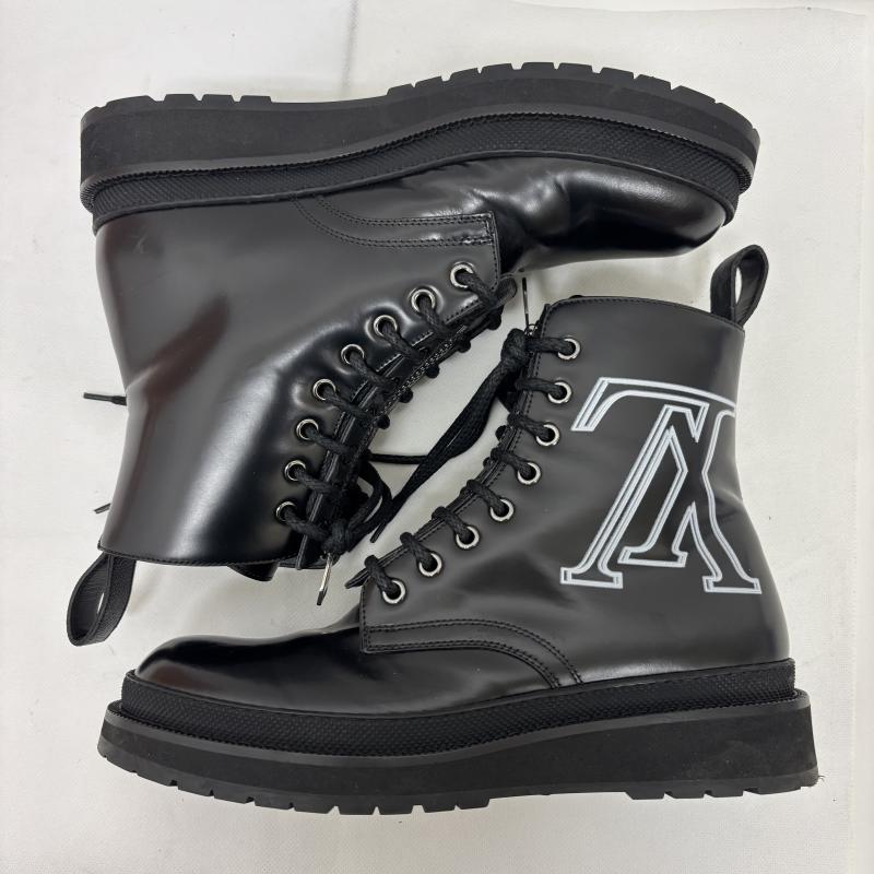ルイヴィトン LOUIS VUITTON ブーツ 一般 アイスライン アンクルブーツ モノグラム LVサイドプリント US：5.5 黒 / ブラック / black メンズ USED 古着 中古 50160139