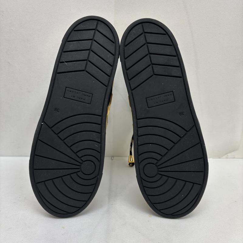 マークバイマークジェイコブス MARC by MARC JACOBS スニーカー スニーカー ハイカットスニーカー ブラック ゴールド M9000426 US：8 レディース USED 古着 中古 50160142