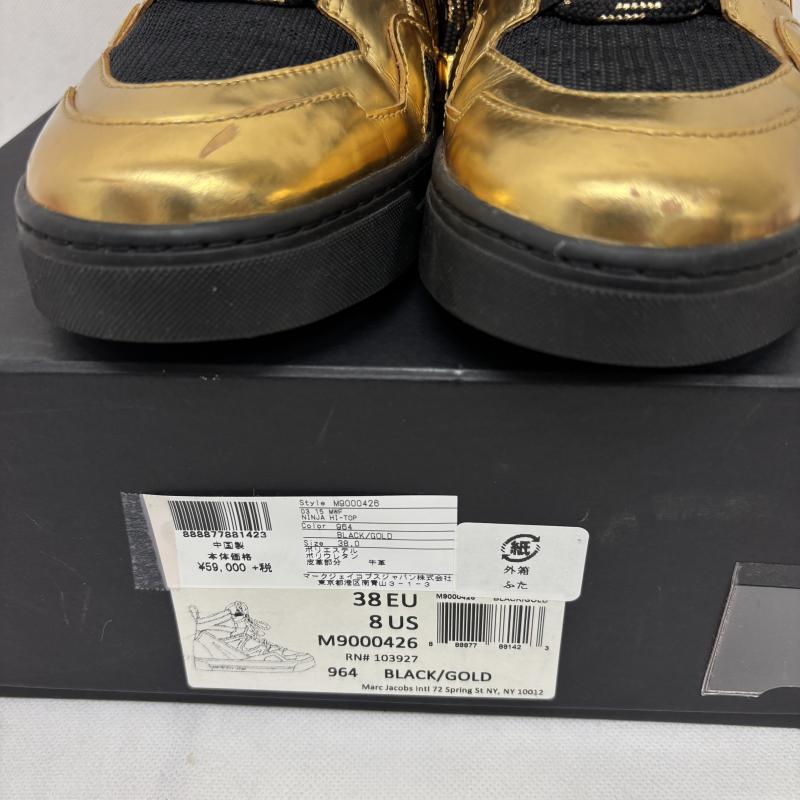 マークバイマークジェイコブス MARC by MARC JACOBS スニーカー スニーカー ハイカットスニーカー ブラック ゴールド M9000426 US：8 レディース USED 古着 中古 50160142