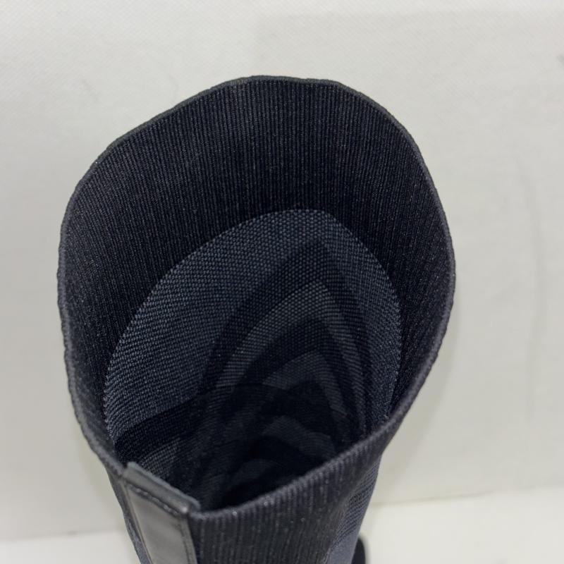 バーバリーロンドン Burberry London ブーツ ニーハイブーツ ニットチェック ソックスブーツ サイズ 38 UK：5 灰 / グレー / gray レディース USED 古着 中古 50160144