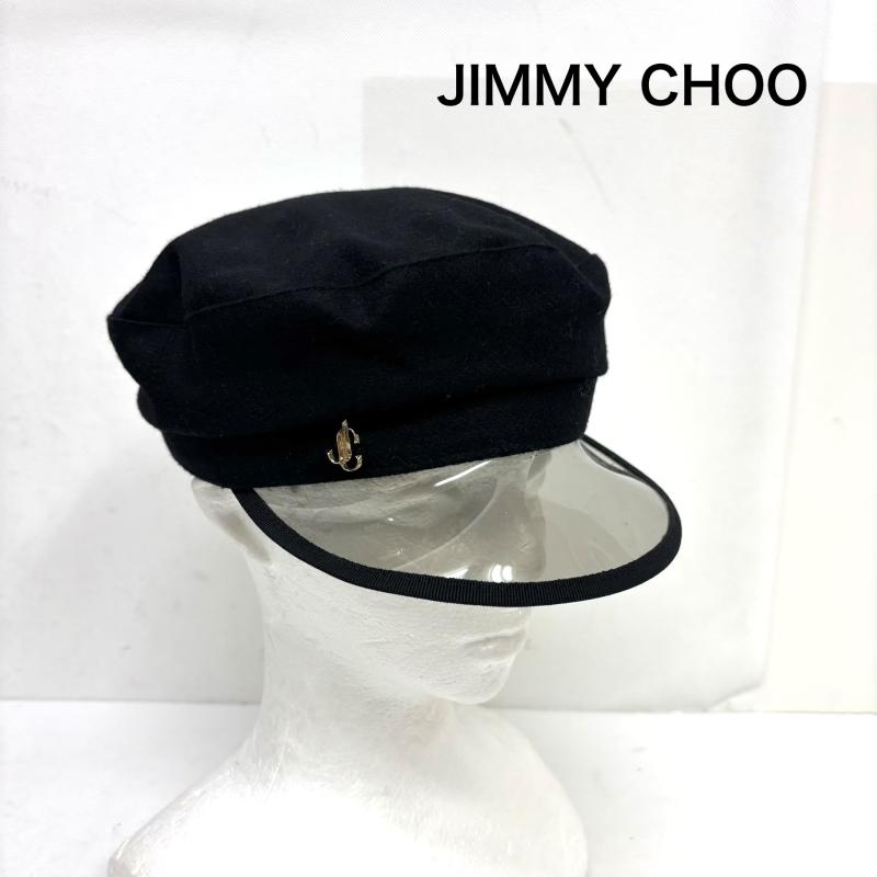 ジミーチュウ JIMMY CHOO 帽子 ハット キャスケット バレー帽 ハット ブラック 黒 / ブラック / black レディース USED 古着 中古 50160146