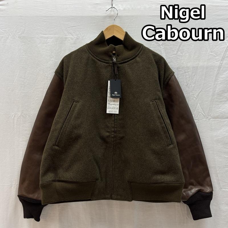 ナイジェルケーボン Nigel Cabourn ジャケット、上着 ジャンパー、ブルゾン ウール ホースハイドレザー コンビ タンカース ミリタリー ジャケット 8049-00-30004 50 メンズ USED 古着 中古 50160158