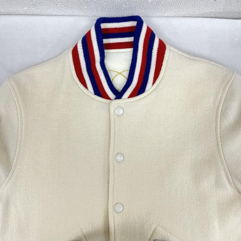 ザスタイリストジャパン The Stylist Japan ジャケット、上着 ジャケット、ブレザー スタジアム ジャケット アワードジャケット 裏地 刺繍 XS ロゴ、文字 オフホワイト / オフホワイト / メンズ USED 古着 中古 50160160