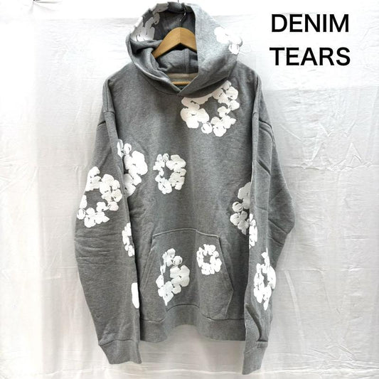 デニムティアーズ DENIM TEARS パーカー 長袖 Cotton Wreath Hoodie フラワー プリント スウェット プルオーバー パーカー XL 灰 / グレー / gray メンズ USED 古着 中古 50160171