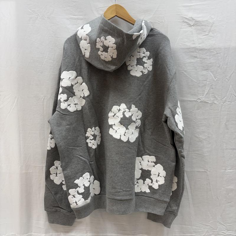 デニムティアーズ DENIM TEARS パーカー 長袖 Cotton Wreath Hoodie フラワー プリント スウェット プルオーバー パーカー XL 灰 / グレー / gray メンズ USED 古着 中古 50160171