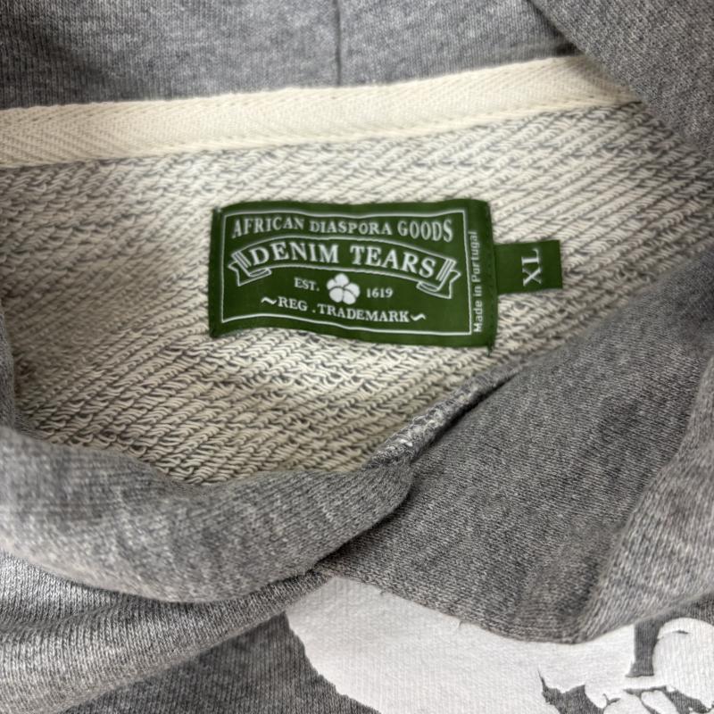 デニムティアーズ DENIM TEARS パーカー 長袖 Cotton Wreath Hoodie フラワー プリント スウェット プルオーバー パーカー XL 灰 / グレー / gray メンズ USED 古着 中古 50160171