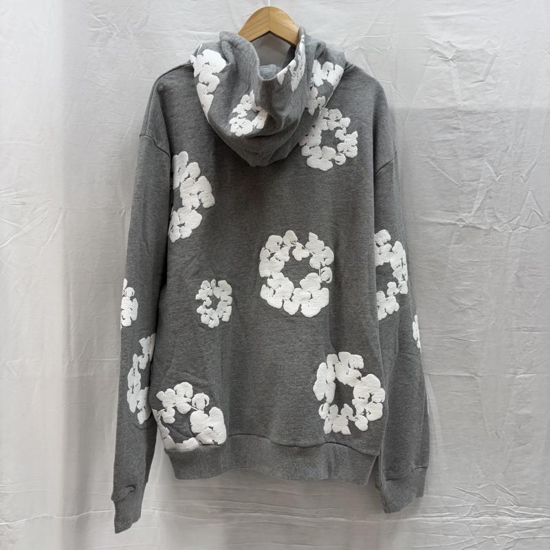 デニムティアーズ DENIM TEARS パーカー 長袖 Cotton Wreath Hoodie フラワー プリント スウェット プルオーバー パーカ XL 灰 / グレー / gray メンズ USED 古着 中古 50160172