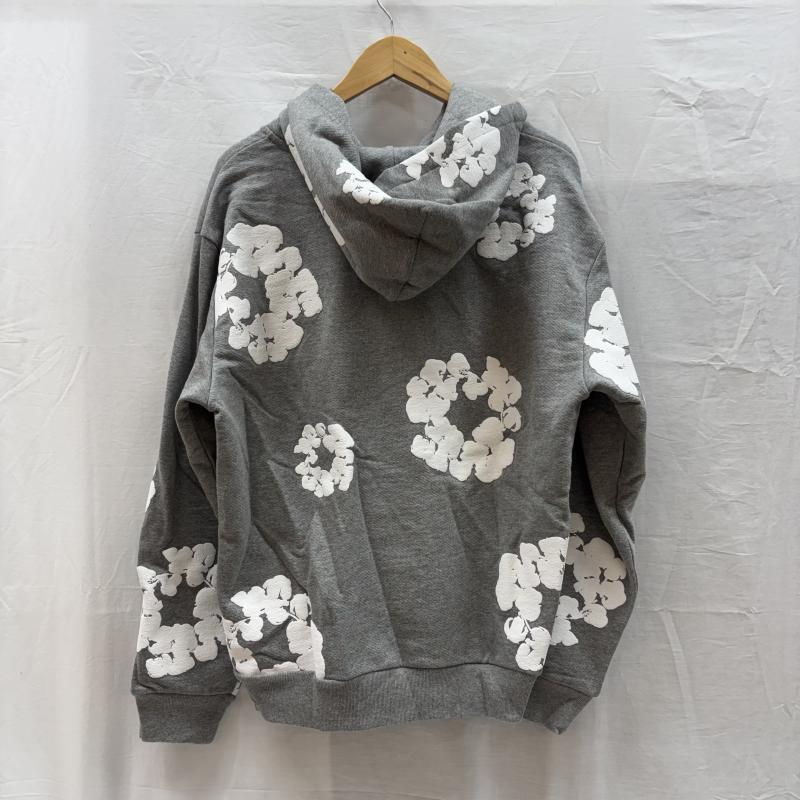 デニムティアーズ DENIM TEARS パーカー 長袖 Cotton Wreath Hoodie フラワー プリント スウェット プルオーバー パーカ S 灰 / グレー / gray メンズ USED 古着 中古 50160173