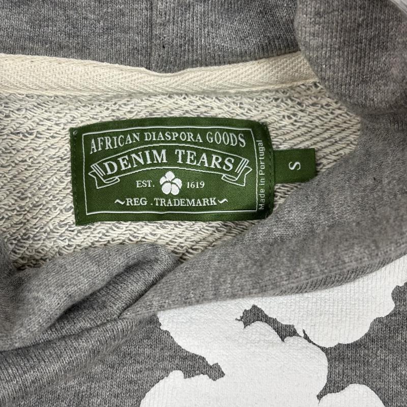 デニムティアーズ DENIM TEARS パーカー 長袖 Cotton Wreath Hoodie フラワー プリント スウェット プルオーバー パーカ S 灰 / グレー / gray メンズ USED 古着 中古 50160173