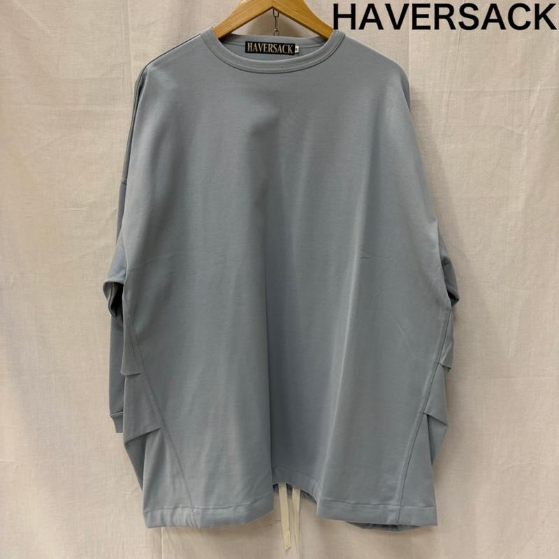 ハバーザック HAVERSACK Tシャツ 長袖 クルーネックロングＴシャツ 水色 S オーバーシルエット S 無地 水色 / ライトブルー / メンズ USED 古着 中古 50160175