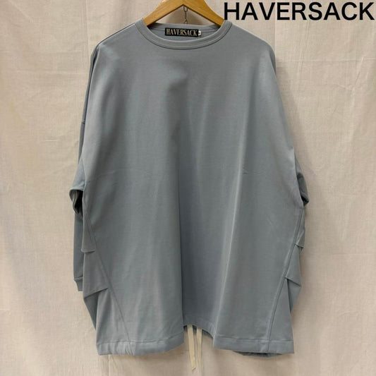 ハバーザック HAVERSACK Tシャツ 長袖 クルーネックロングＴシャツ 水色 S オーバーシルエット S 無地 水色 / ライトブルー / メンズ USED 古着 中古 50160175