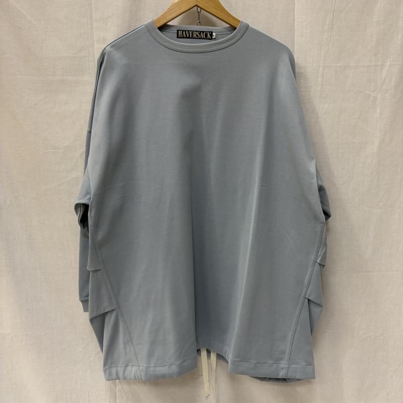 ハバーザック HAVERSACK Tシャツ 長袖 クルーネックロングＴシャツ 水色 S オーバーシルエット S 無地 水色 / ライトブルー / メンズ USED 古着 中古 50160175