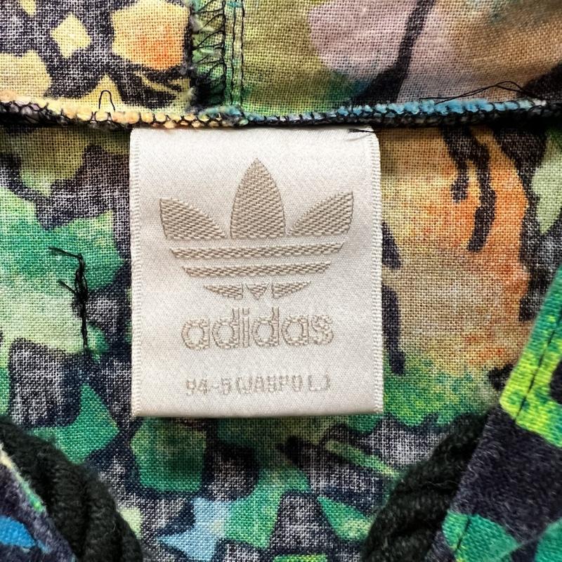 アディダス adidas ジャケット、上着 ジャンパー、ブルゾン 80s 90s デサント 薄手コットン 総柄 フーデッドジャケット L マルチカラー / マルチカラー / multicolor メンズ USED 古着 中古 50160177