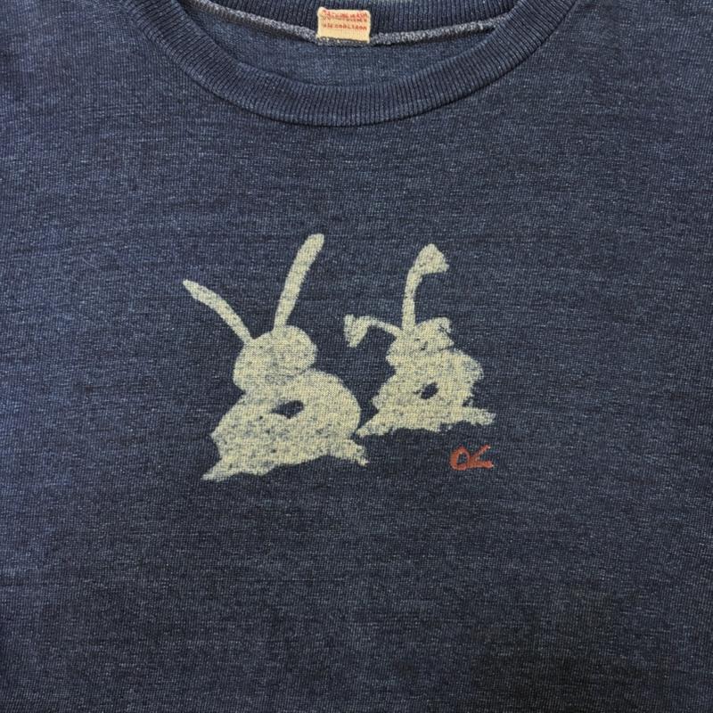 フォーティーファイブアールピーエム 45RPM Tシャツ 半袖 藍染Tシャツ うさぎ インディゴ染め blue SIZE:1 S インディゴ / インディゴ / Indigo レディース USED 古着 中古 50160179