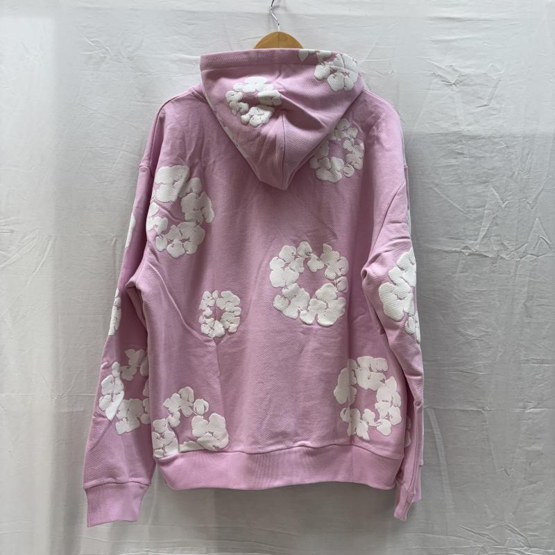 デニムティアーズ DENIM TEARS パーカー 長袖 Cotton Wreath Hoodie フラワー プリント スウェット プルオーバー パーカ L 桃 / ピンク / pink メンズ USED 古着 中古 50160181