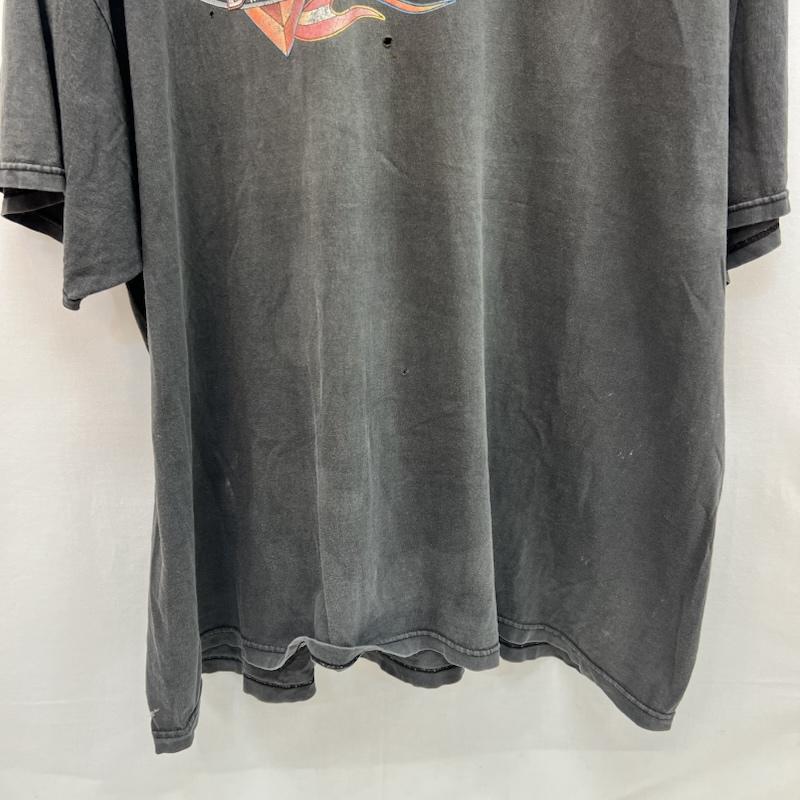 ハーレーダビッドソン Harley-Davidson Tシャツ 半袖 00s USA製 星条旗 ロゴ ヴィンテージ Tシャツ フェード XXXL - 黒 / ブラック / black メンズ USED 古着 中古 50160183