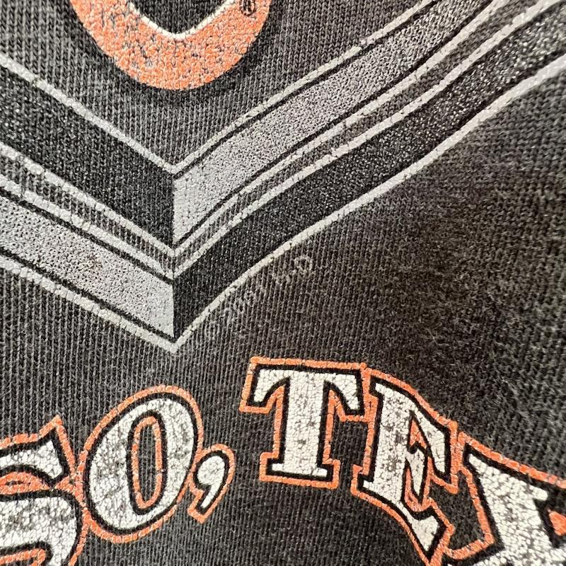 ハーレーダビッドソン Harley-Davidson Tシャツ 半袖 00s USA製 星条旗 ロゴ ヴィンテージ Tシャツ フェード XXXL - 黒 / ブラック / black メンズ USED 古着 中古 50160183