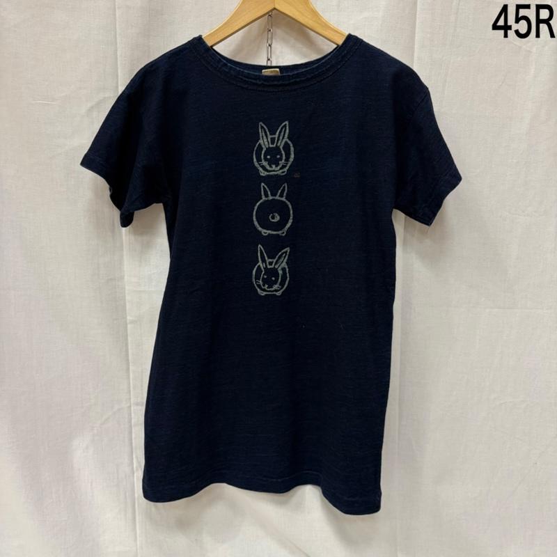 フォーティーファイブアールピーエム 45RPM Tシャツ 半袖 藍染Tシャツ うさぎ インディゴ染め blue SIZE:2 2 インディゴ / インディゴ / Indigo レディース USED 古着 中古 50160184