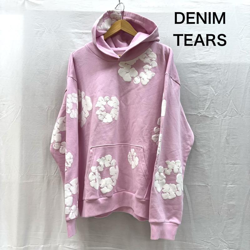 デニムティアーズ DENIM TEARS パーカー 長袖 Cotton Wreath Hoodie フラワー プリント スウェット プルオーバー パーカ XL 桃 / ピンク / pink メンズ USED 古着 中古 50160185