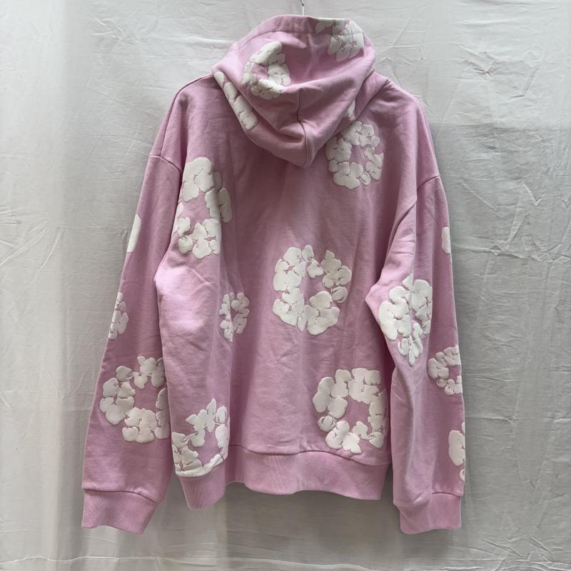 デニムティアーズ DENIM TEARS パーカー 長袖 Cotton Wreath Hoodie フラワー プリント スウェット プルオーバー パーカ XL 桃 / ピンク / pink メンズ USED 古着 中古 50160185