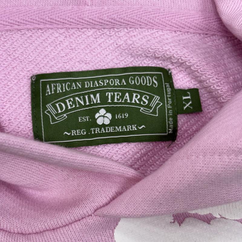 デニムティアーズ DENIM TEARS パーカー 長袖 Cotton Wreath Hoodie フラワー プリント スウェット プルオーバー パーカ XL 桃 / ピンク / pink メンズ USED 古着 中古 50160185