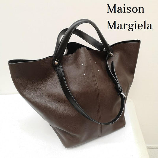 メゾン マルジェラ Maison Margiela トートバッグ トートバッグ 25ss Dress-age ドレサージュ ラージ 2way レザー バッグ - 茶 / ブラウン / brown メンズ USED 古着 中古 50160189