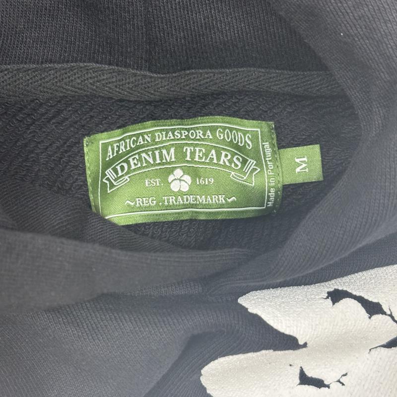 デニムティアーズ DENIM TEARS パーカー 長袖 Cotton Wreath Hoodie フラワー プリント スウェット プルオーバー パーカ M 黒 / ブラック / black X 白 / ホワイト / white メンズ USED 古着 中古 50160200