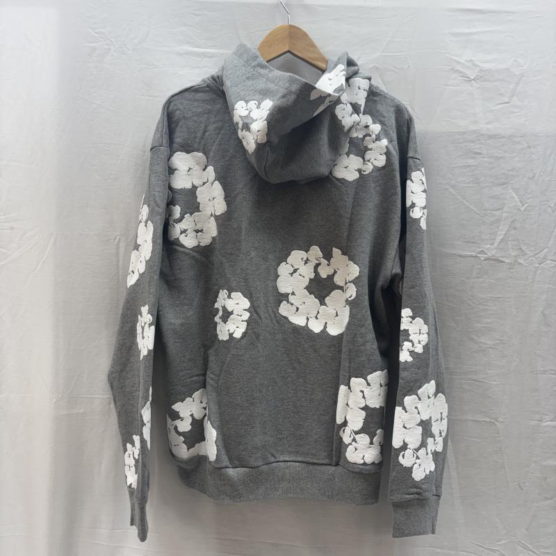 デニムティアーズ DENIM TEARS パーカー 長袖 Cotton Wreath Hoodie フラワー プリント スウェット プルオーバー パーカ M 灰 / グレー / gray メンズ USED 古着 中古 50160204