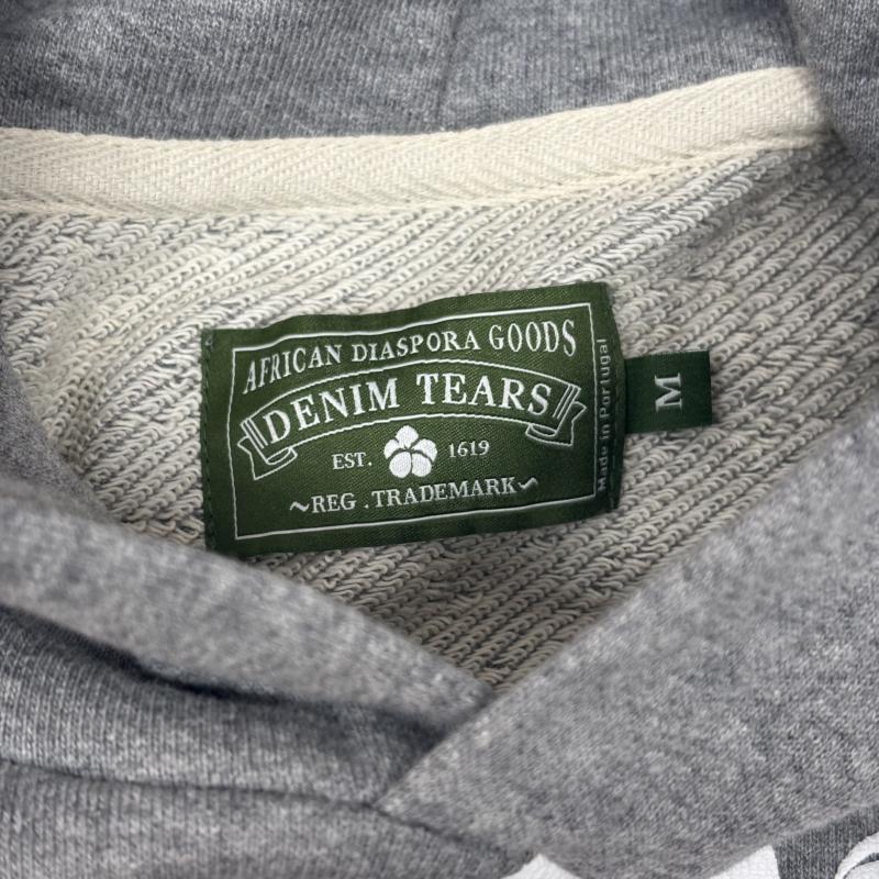デニムティアーズ DENIM TEARS パーカー 長袖 Cotton Wreath Hoodie フラワー プリント スウェット プルオーバー パーカ M 灰 / グレー / gray メンズ USED 古着 中古 50160204