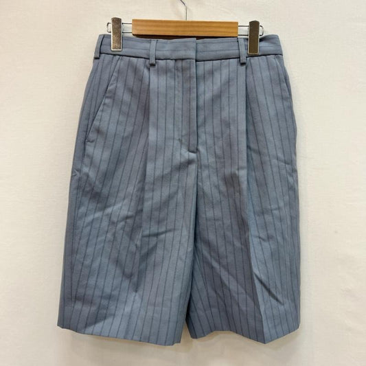 アクネストゥディオズ Acne Studios パンツ ショートパンツ FN-WN-SHOR000038 ストライプ タック ショートパンツ 34 青 / ブルー / blue レディース USED 古着 中古 50160206