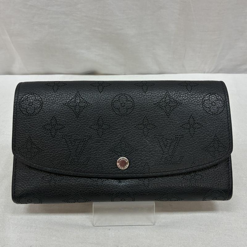 ルイヴィトン LOUIS VUITTON 財布 長財布 ポルトフォイユ イリス モノグラム マヒナ ノワール M60143 カーフ レザー 長財布 - レディース USED 古着 中古 50160212