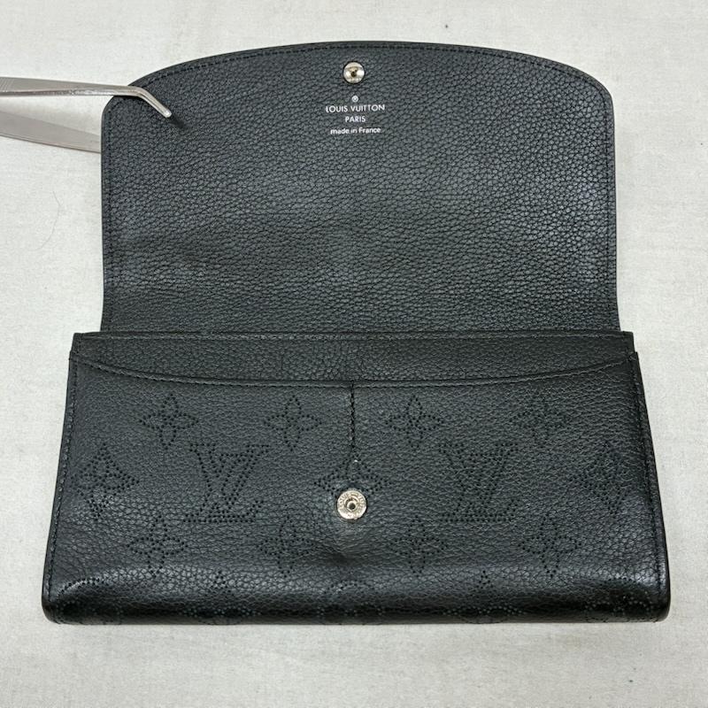ルイヴィトン LOUIS VUITTON 財布 長財布 ポルトフォイユ イリス モノグラム マヒナ ノワール M60143 カーフ レザー 長財布 - レディース USED 古着 中古 50160212
