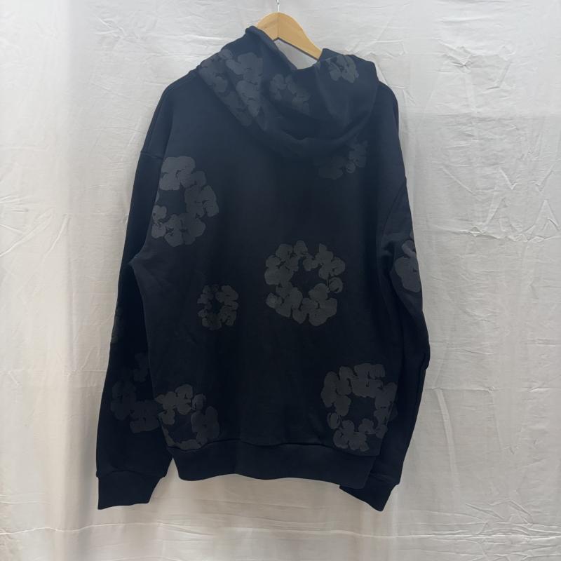 デニムティアーズ DENIM TEARS パーカー 長袖 Cotton Wreath Hoodie フラワー プリント スウェット プルオーバー パーカ L 黒 / ブラック / black メンズ USED 古着 中古 50160214