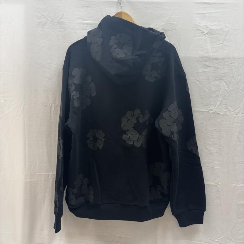 デニムティアーズ DENIM TEARS パーカー 長袖 Cotton Wreath Hoodie フラワー プリント スウェット プルオーバー パーカ M 黒 / ブラック / black メンズ USED 古着 中古 50160218