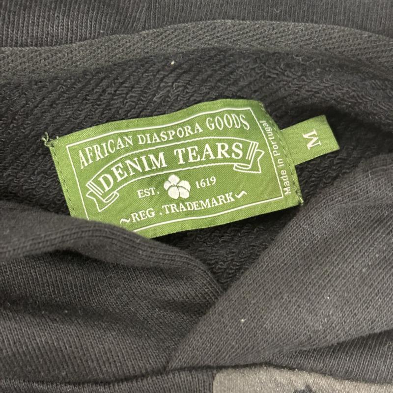 デニムティアーズ DENIM TEARS パーカー 長袖 Cotton Wreath Hoodie フラワー プリント スウェット プルオーバー パーカ M 黒 / ブラック / black メンズ USED 古着 中古 50160218