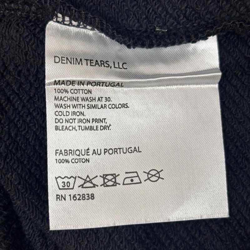 デニムティアーズ DENIM TEARS パーカー 長袖 Cotton Wreath Hoodie フラワー プリント スウェット プルオーバー パーカ M 黒 / ブラック / black メンズ USED 古着 中古 50160218