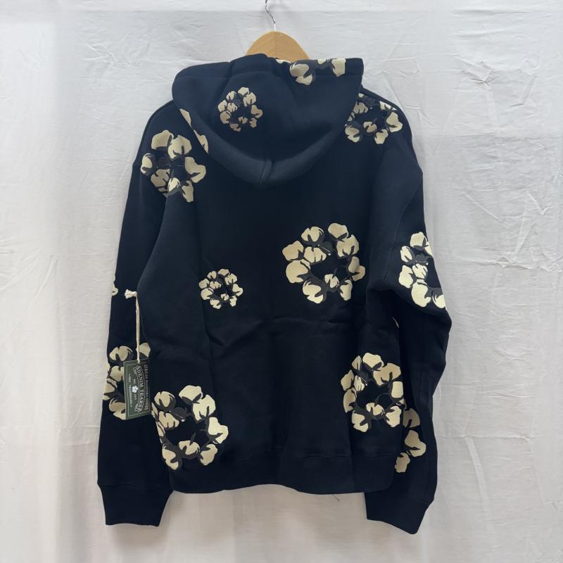 デニムティアーズ DENIM TEARS パーカー 長袖 Cotton Wreath Hoodie フラワー プリント スウェット プルオーバー パーカ S 黒 / ブラック / black メンズ USED 古着 中古 50160224