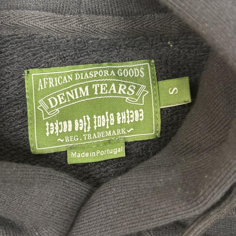 デニムティアーズ DENIM TEARS パーカー 長袖 Cotton Wreath Hoodie フラワー プリント スウェット プルオーバー パーカ S 黒 / ブラック / black メンズ USED 古着 中古 50160224