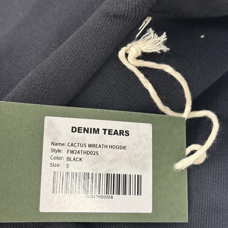 デニムティアーズ DENIM TEARS パーカー 長袖 Cotton Wreath Hoodie フラワー プリント スウェット プルオーバー パーカ S 黒 / ブラック / black メンズ USED 古着 中古 50160224