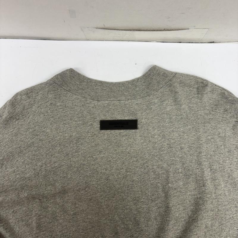 エッセンシャルズ ESSENTIALS カットソー 長袖 1977 コットン フェルト ワッペン モックネック ロンT カットソー M 灰 / グレー / gray メンズ USED 古着 中古 50160227