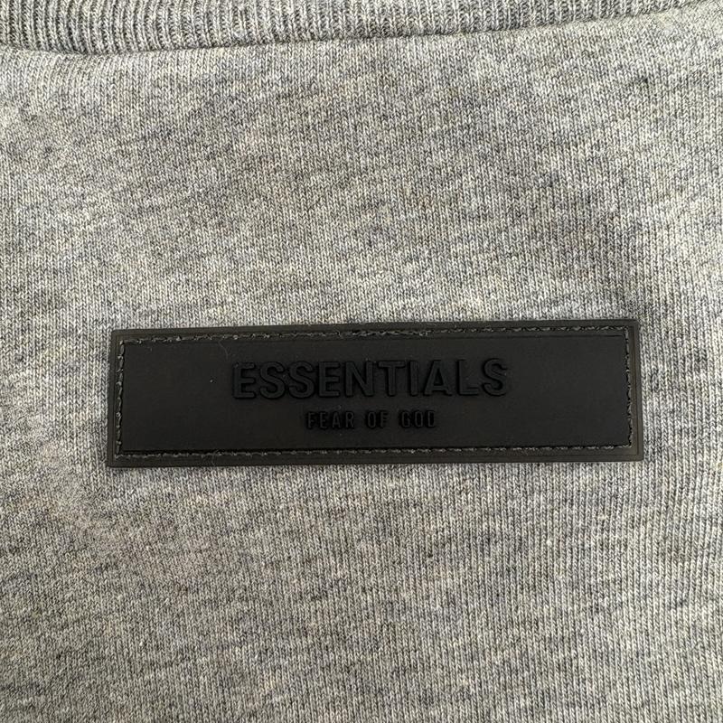 エッセンシャルズ ESSENTIALS カットソー 長袖 1977 コットン フェルト ワッペン モックネック ロンT カットソー M 灰 / グレー / gray メンズ USED 古着 中古 50160227