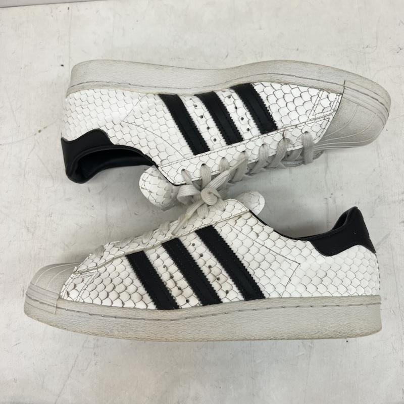 アディダス adidas スニーカー スニーカー スネーク パイソン 型押し スーパースター 80s S75836 28.0cm 白 / ホワイト / white X 黒 / ブラック / black メンズ USED 古着 中古 50160228